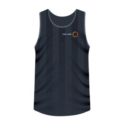 China High Quality QUICK DRY Material Black Sublimated Singlet Gym Running Vest Casual for sale