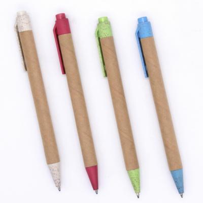 China Eco Friendly Tip Pen Biodegradable Wheat Straw Pen Protective Cork Pen Ballpoint Eco Friendly Environmental for sale