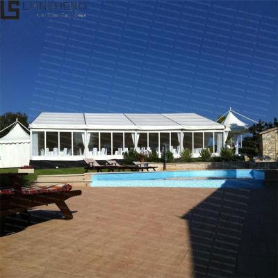 China Outdoor Event Marquee 10m 20m 30m Large Steel Frame Tent Outdoor Geodesic Transparent Dome Party For Siesta for sale