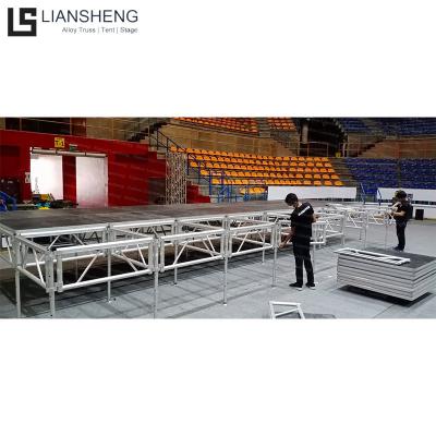 China Adjustable Factory Direct Concert Equipment Truss System Aluminum Legs 6061 t6 Stage for sale