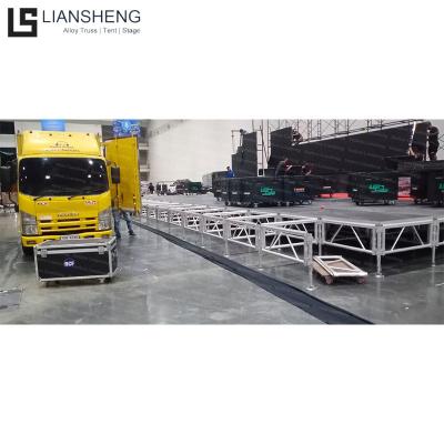 China Adjustable Factory Made Mobile Stage Platform Concert Legs Glass Stage for sale