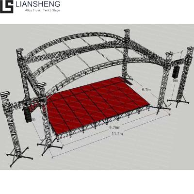 China Aluminum alloy 6061-T6 Liansheng lighting aluminum truss stage truss for music event concert for sale