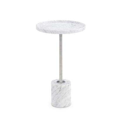 China Cafe Couch Centerpiece Durable Marble Table Around Luxury Small Round White Marble Coffee Table for sale