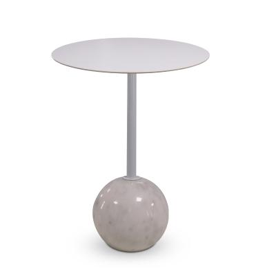 China Factory Supply Convertible Nordic Design Stainless Steel Side Luxury Natural Marble Movable Table for sale