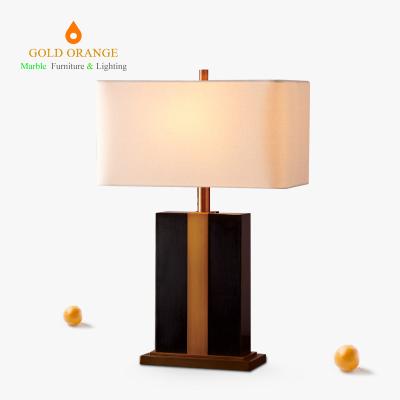 China Modern Nordic Simple Luxury Glass Creative Living Room Designer Lamp Hotel Bedside Light Hotel Table Decorative Marble Lamp for sale