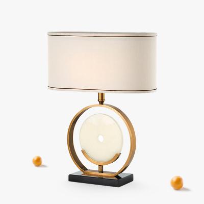 China Modern Nordic Simple Luxury Glass Creative Living Room Designer Lamp Hotel Bedside Light Hotel Table Decorative Marble Lamp for sale