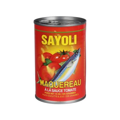 China Canned canned mackerel fish fillets in oil or tomato sauce for sale for sale