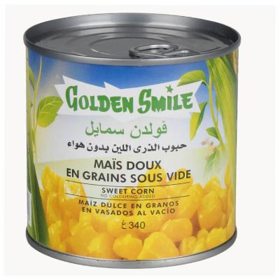 China 140g canned canned corn in 340g in tray for sale