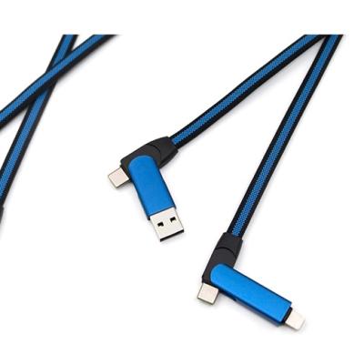 China MP3/MP4 Player Factory On Stock Nylon Braided 3 In 1 Data Cable Cable Quick Charging Usb for sale