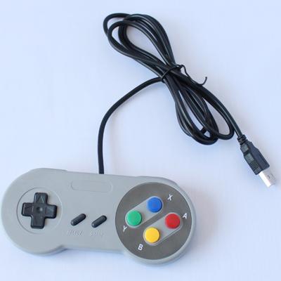 China ERGONOMIC Retro 2021 Classic USB Game Controller for Nitendo SNES Support Windows PC/MAC/Android TV BOX in Gray &Purple for sale