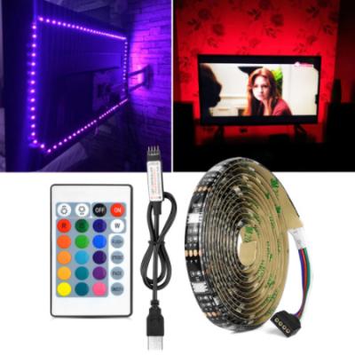 China Architecture Car or Home Decoration 5V USB 60 LEDs/m RGB LED Strip Light, 5050 SMD 5M Screen Lighting Flexible Strip HDTV TV Bottom 1M 2M 3M 4M Desktop PC for sale