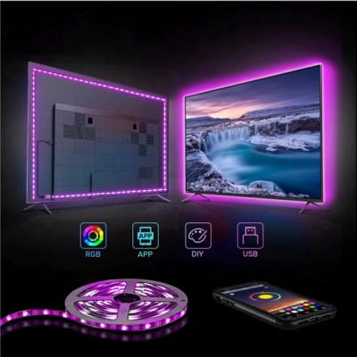 China Architecture Car or Home Decoration Bluetoothled 5050 5V TV Background LED Strip Light, 30D/M Flexible USB Screen Backlight Lamp for Bedroom, Cabinet, Kitchen for sale