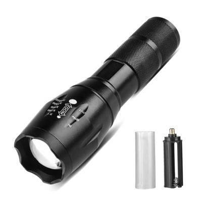 China Camping Rise Hunting Fishing Emergency Self Defense Buzz 18650 Tactical Torch Light 1000 Lumens Long Range LED Rechargeable Powerful Waterproof Flashlight for sale