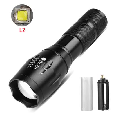 China Camping Rise Hunting Fishing Emergency Self Defense 5 Modes Tactical Rechargeable Torch Light, XML L2 Emergency Focus Long Powerful 1500 Lumen Torch LED Flashlight for sale