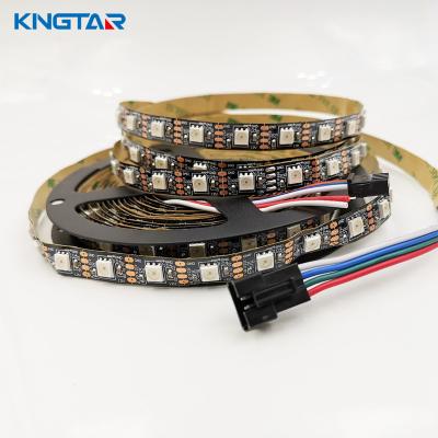 China Theme Park GS8208 Chip 60LEDs/m Double Signal Flexible Led Strip Individually Addressable Wires 5050 RGB Pixel For Decoration Lighting for sale