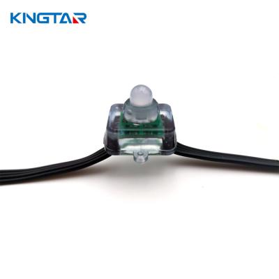 China LANDSCAPE Smart Led Pixel Light 12V 0.3W 12mm RGB Square Pixel Knots GS8208 Black Wire 50pcs Per String for sale