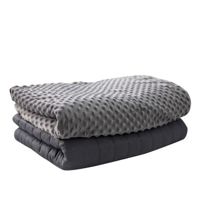 China Sleep Gray Heavy Weighted Blanket Premium Therapy Factory Shipping Exacerbation Blanket for sale