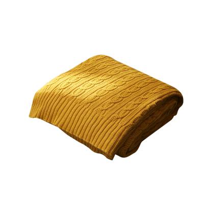 China Factory Direct Sale Office Lunch Break Super Soft Twist Knitted Throw Blanket for sale