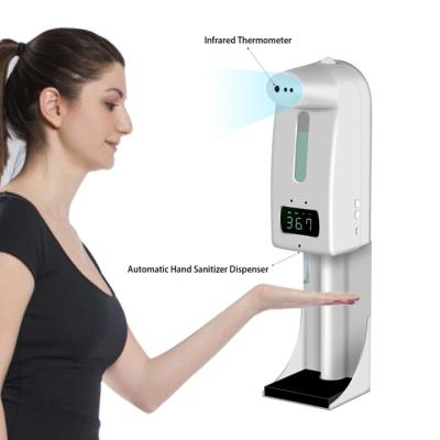 China White Color Double Soap Dispenser Smart Big Capacity Soap Dispenser With Thermometer Alcohol Dispenser Spray for sale