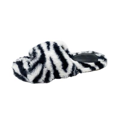 China Fashion Trend 2021 Spring/Summer Fashion Matched Indoor/Outdoor Ladies Woolen Casual Slippers for sale