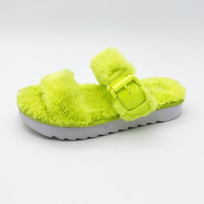 China Fashion Trend Wholesale Beautiful Winter Slippers Warm Casual Shoes For Woman Hairy Indoor Slippers for sale