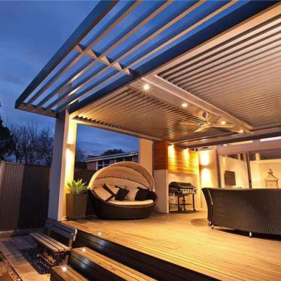 China Sun And Rain Shade Automatic Awning Rainproof Canopy Motorized Aluminum Roof Louvre From Guangdong Suppliers for sale