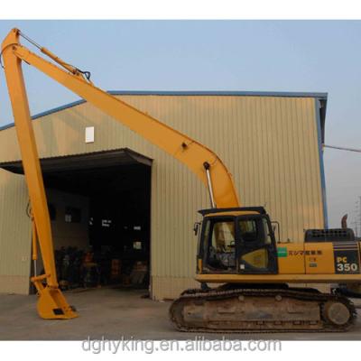 China Construction worksÂ   PC350 Komatsu Reinforced Super Long Reach 18meters Long Front Reach Boom And Arms for sale