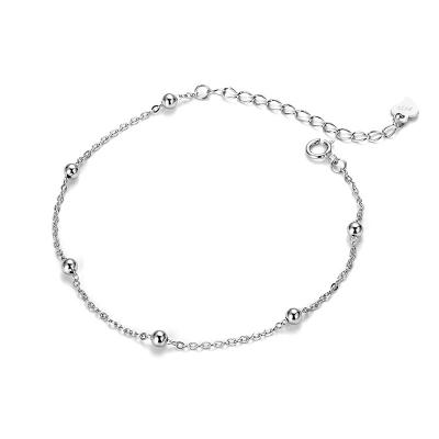 China S925 Sterling Silver Adjustable Anklet Classic CLASSIC silver balls chain anklets 9