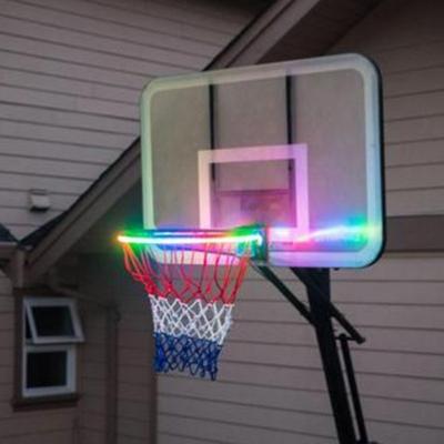 China New Home Outdoor Circle Light Led Lit Basketball Rim Night Lighting Basketball Circle Lights Accessories Supplies For Game Kids for sale