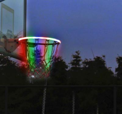 China DJ Home Basketball Basketball Light Solar Rim Lights With Rgb Color Changing Night Light 2835RGB Sensor for sale