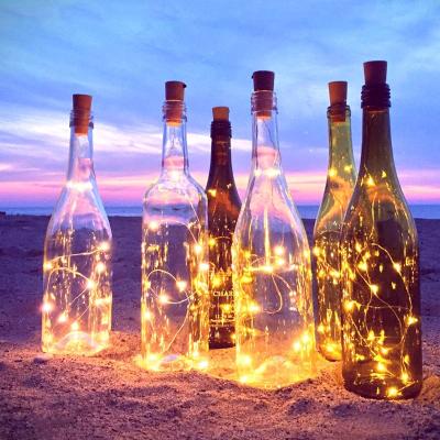 China Battery Operated Led Home Wine Bottle Lamp Copper Wire String Lights Fairy Tale Garland Lights Party Wedding Christmas Decoration for sale