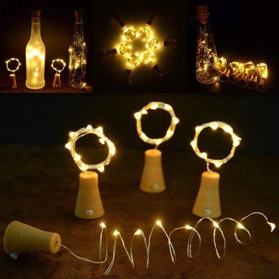 China Garland Solar Bottle Light Christmas Led Copper Wire Home Led Light String Party Wedding Decoration Light for sale