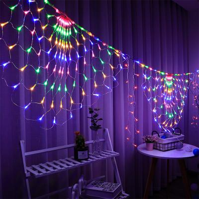 China Decorative Net Solar Lights Peacock Light Strip LED Holiday String Light Outdoor Christmas Wedding Party Waterproof Background for sale