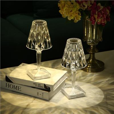 China Northern Europe Bedroom Desk Lamp Living Room Desk Lamp Acrylic Crystal Decorate Art Night Light Study Illumination Room Decorate for sale