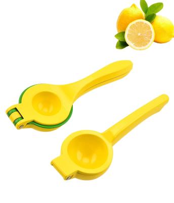 China Lemon Safe Clip Fruit Squeezer Aluminum Alloy Two-in-One Dual Use Manual Lemon Squeezer Amazon for sale