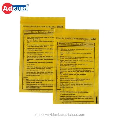 China PE/PP/LDPE/MDPE/HDPE Custom Biohazard Specimen Medical Sealabe Ziplock Bag for sale