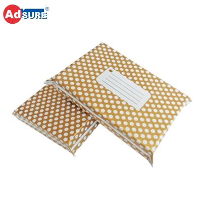 China POLY Custom Polka Dot Designer Poly Mailer Bags Gold For Courier/Shipping Courier Mailing Bags China Factory Manufacturer for sale