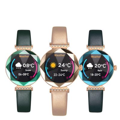 China New Touch Screen Ladies Gift Smart Watch IP68 With Leather Band For Period Managemnt Fitness Sports Female Smart Watch For Women for sale