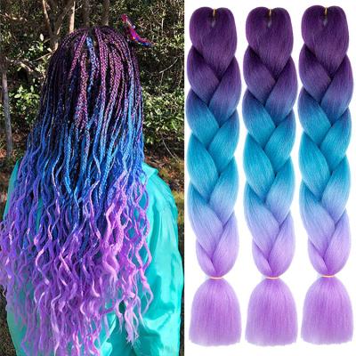 China New Arrival 24inch 100g Ex Hot Water Synthetic Braiding Hair Attachment 24inch 100g Prestretched Elephant Ultra Synthetic Braiding Hair For Braiding for sale