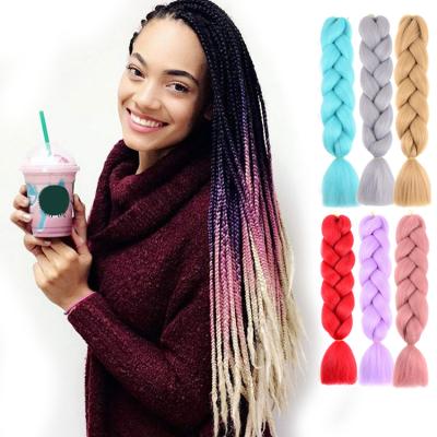 China Synthetic Jumbo Braiding Hair With Shiny Hair Tinsle Bling Synthetic Braid Hair Extension Mix 24 Inch Solid Color Black Blonde for sale