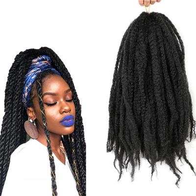 China Low Temperature Synthetic Fiber Marley Hair 18 Inch Marley Hair For Long Curly Afro Curly Crochet Braid Marley Hair Synthetic Hair Extension Twists for sale