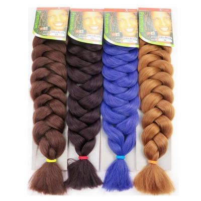 China X Pressure Synthetic Synthetic Braiding Hair 82inch 165g Single Color Braid Ultra Jumbo Braiding Hair Extensions for sale