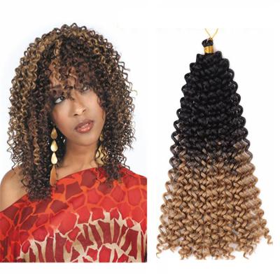 China Ombre Synthetic Crochet Hair Braiding Hair 14Inch Water Wave Crochet Braids For Long Passion Twist for sale