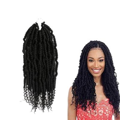 China Synthetic Hair Bomb Twist Crochet Hair 14 Inch Spring Pre-looped Mini Passion Twist Braiding Hair Senegalese Spring Twist for sale