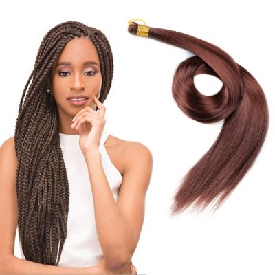 China Custom Synthetic Silky Straight Bulk Crochet Braiding Hair Extensions High Temperature Synthetic Braiding Hair Bulk for sale