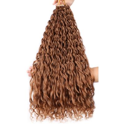 China High Temperature Fiber 24 Inch Water Wave Ombre Synthetic Hair Braiding Loose Wave Twist Crochet Braids Hair for sale