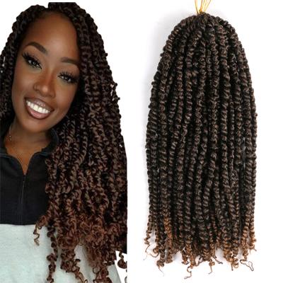 China Hot Selling 100% Low Temperature High Quality Fiber Crochet Pre Twisted Passion Crochet Braids Hair Passion Twist Crochet Hair For Women for sale