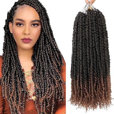 China 100% High Quality Low Temperature Fiber High Quality Fiber Pre Twisted Synthetic Crochet Braid Hair Extension for sale