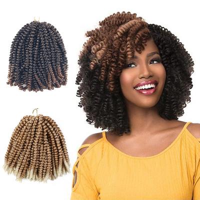 China Wholesale High Temperature Twist Braids Synthetic Fiber Curly Pre Twisted Pre Twisted Hair 8inch Spring Braid Fluffed Spring Twist Hair for sale