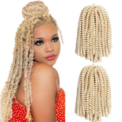 China 8inch Crochet Hair Extensions Synthetic Fiber Hair Wholesale Ombre Color Spring Braiding High Temperature Twist for sale